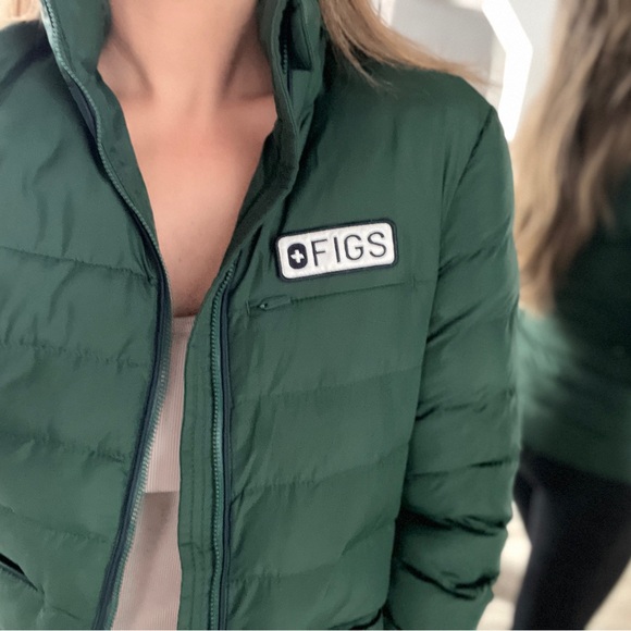 FIGS PUFFER JACKET BRITISH RACING GREEN XXS - Picture 7 of 12